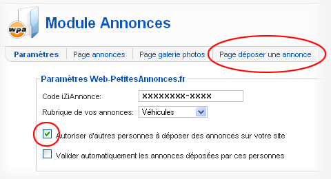D&eacute;poser une annonce